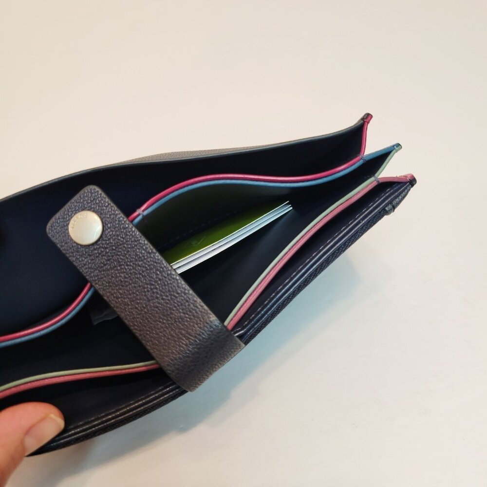 Fossil Vale Medium Tab Sorting Wallet Midnight Na… - image 4